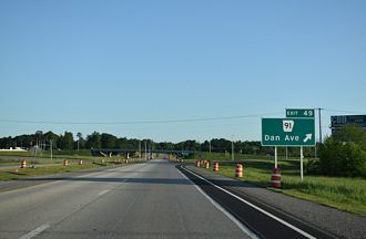 I-555/US 63 north at AR 91 - Jonesboro