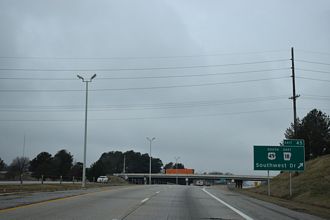 I-555 north at US 49-63/AR 18 - Jonesboro