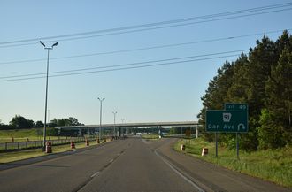 I-555/US 63 south at AR 91 - Jonesboro