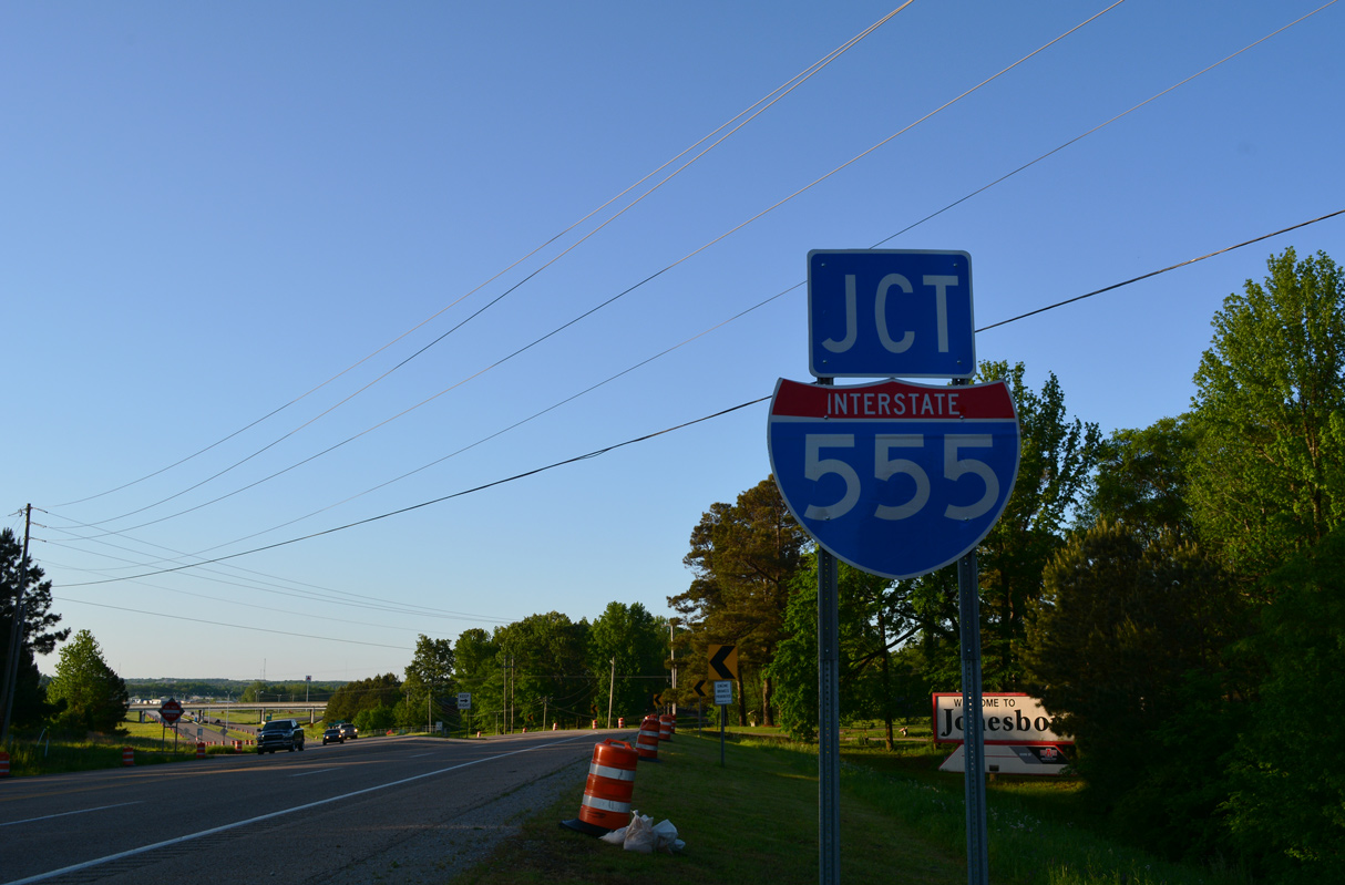 US 63 south at I-555 - Jonesboro, AR