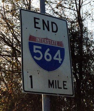 I-564 East at I-64 in 2001