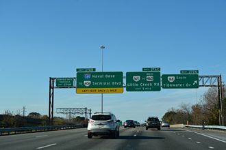 I-64 west at I-564 - Norfolk, VA