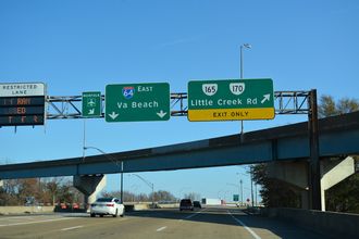 I-564 east at I-64 - Norfolk, VA