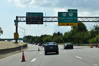 I-564 East at the I-64 Express Lanes in Norfolk, VA