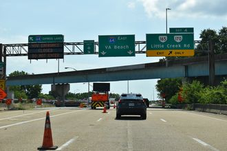 I-564 East end at I-64 and SR 165 in Norfolk, VA