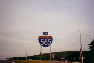 I-565 east at US 72 - Huntsville, AL