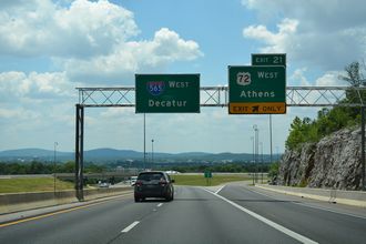 US 72 west at I-565/US 72 ALT - Huntsville, AL