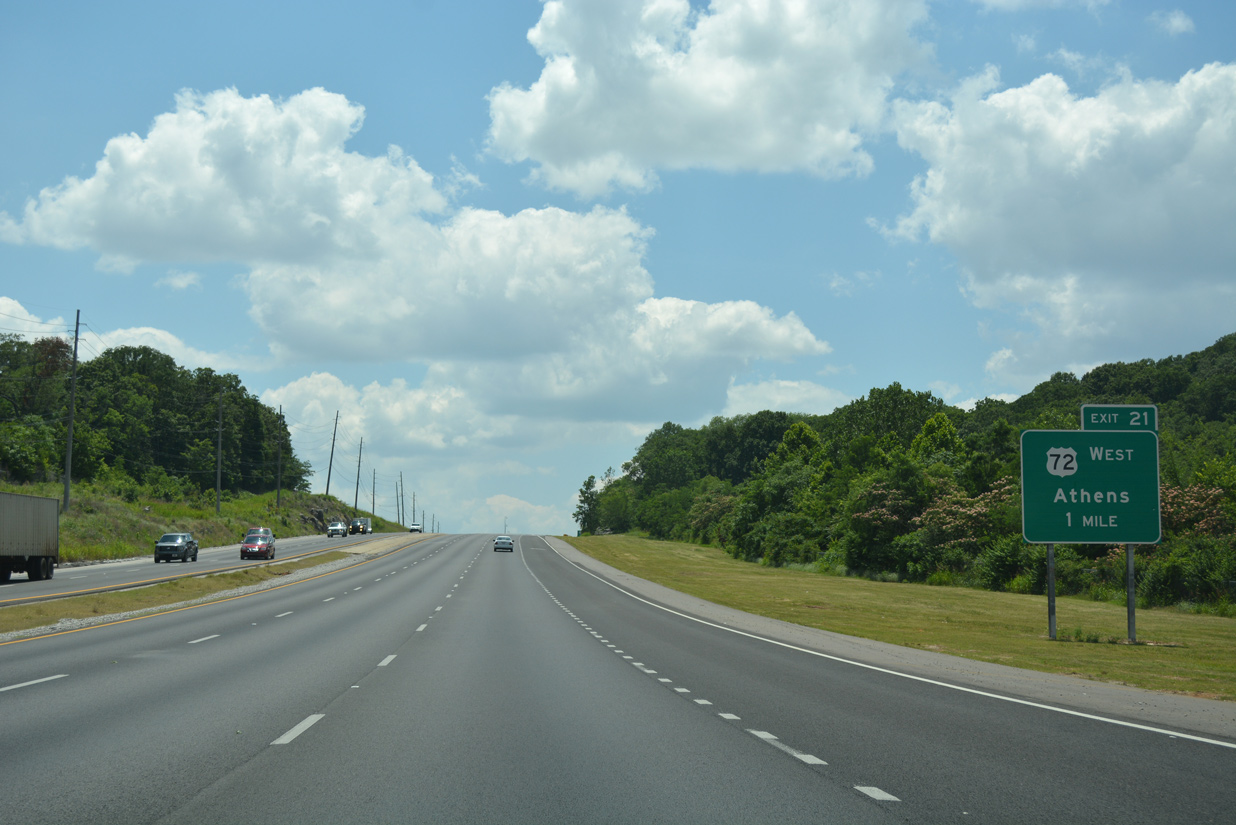 US 72 west at I-565/US 72 ALT - Huntsville, AL