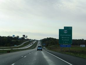 I-70 west at US 54 - Kingdom City, MO