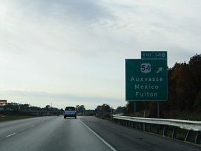 I-70 west at US 54 - Kingdom City, MO
