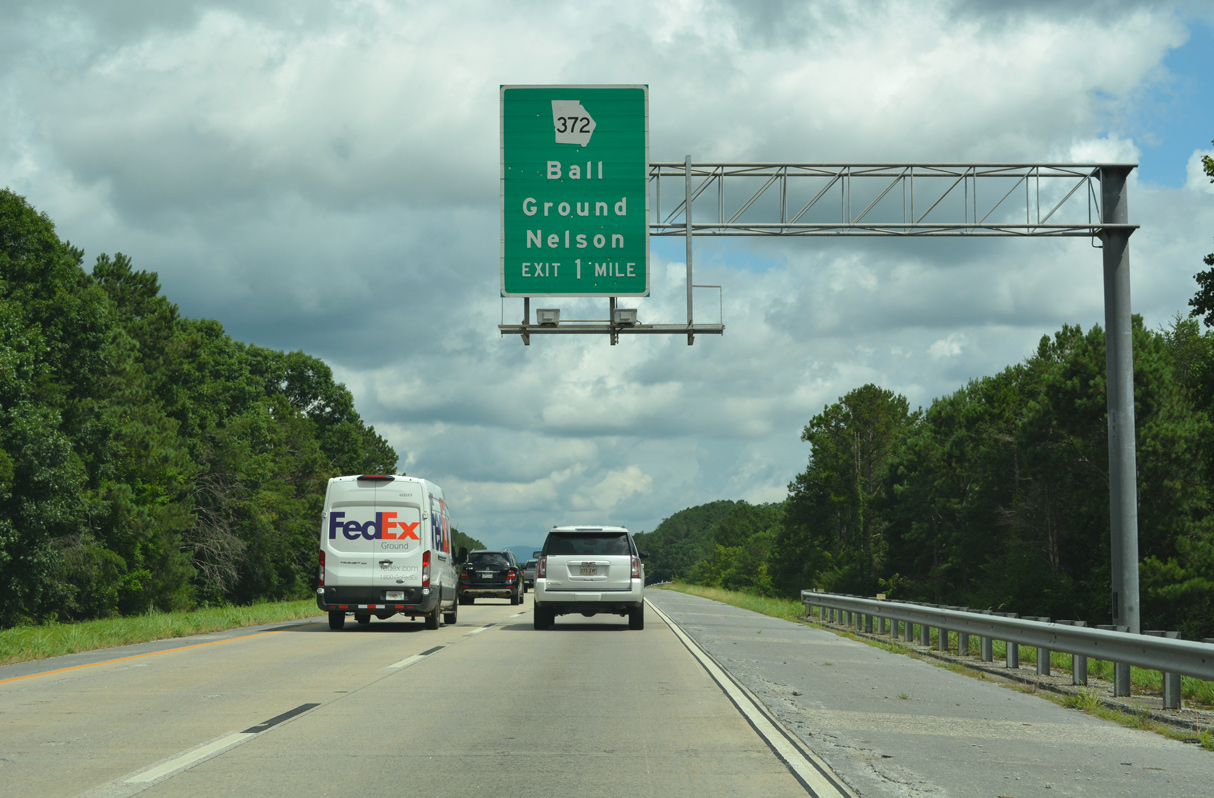 I-575/SR 5 north at GA 372/515 - Nelson, GA