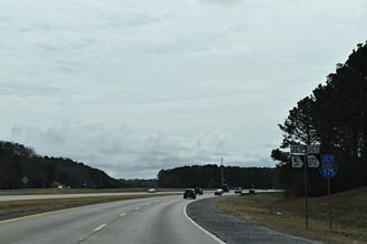SR 5/515 south at I-575/SR 372 - Nelson, GA