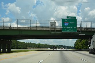 I-75 south at Chastain Rd - Kennesaw, GA