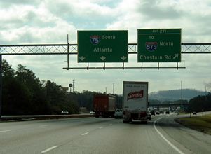 I-75 south at Chastain Rd - 2003