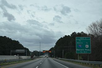 I-575 south at Barrett Pkwy - Kennesaw, GA