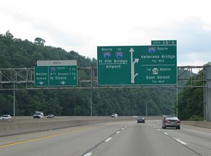 I-279 south at I-579 - Pittsburgh, PA