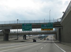 I-279 south at I-579 - Pittsburgh, PA