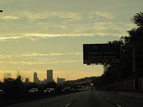 I-376 west at I-579 - Pittsburgh, PA