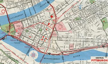 I-876 - Pittsburgh, PA 1971 Map