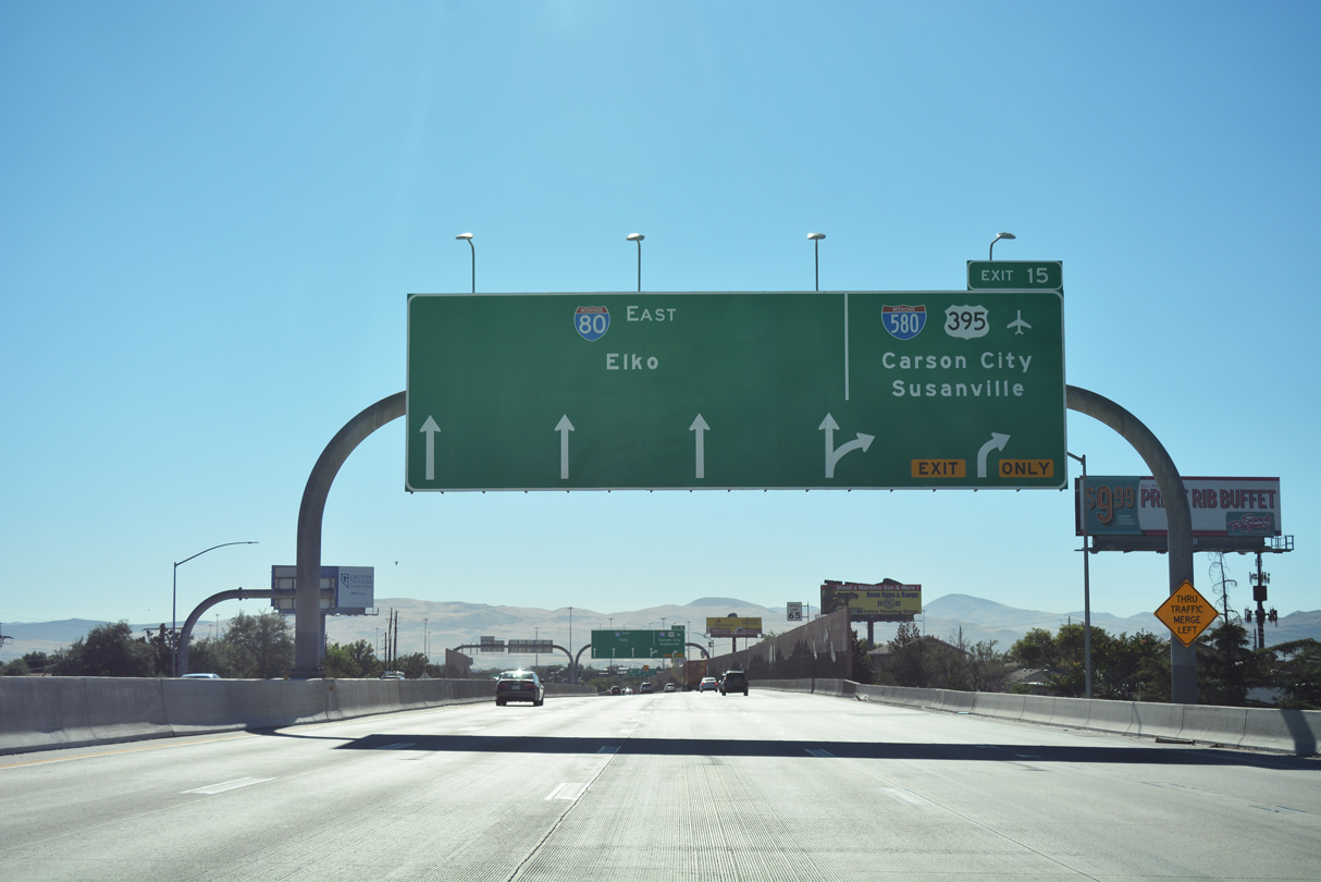I-80 east I-580/US 395 - Reno, NV
