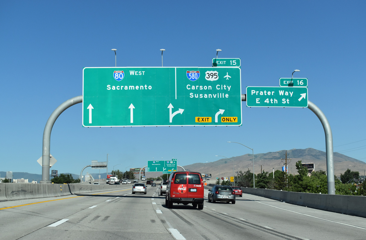 I-80 west I-580/US 395 - Reno, NV