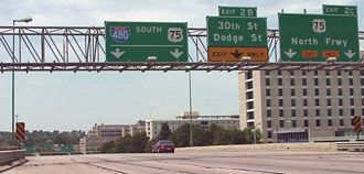 I-480 west at US 75/North Fwy - Omaha, NE