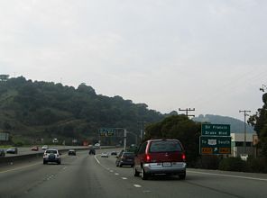 I-580 west at Sir Francis Drake Blvd
