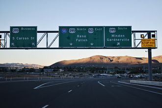 US 50 east at I-580/US 395 - Carson City, NV