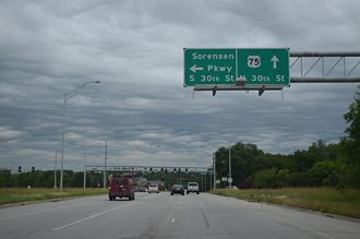 US 75 north at Sorensen Pkwy - Omaha, NE
