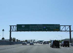 US 101 south at I-580 - San Rafael, CA