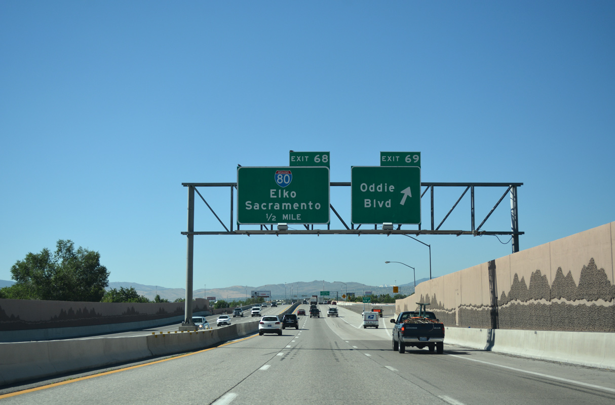 US 395 south at I-80/580 - Reno, NV
