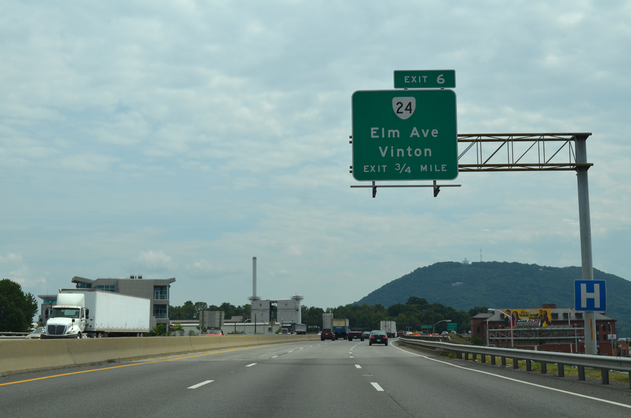 I-581/US 220 south at SR 24 - Roanoke, VA