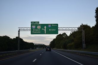 I-81/US 220 south at I-581 - Roanoke, VA