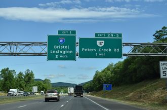 I-581/US 220 north at I-81 - Roanoke, VA