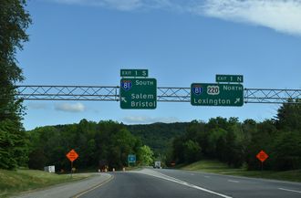 I-581/US 220 north at I-81 - Roanoke, VA