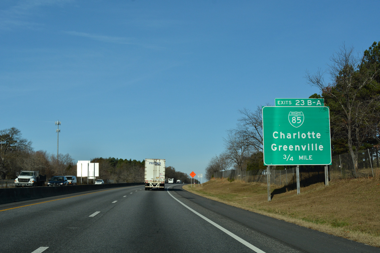 I-585/US 176 north at Business Loop I-85 - Lone Oak, SC
