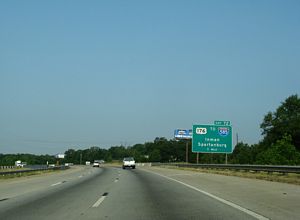 I-85 south at I-585/US 176 - Valley Falls, SC