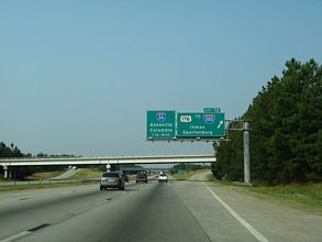 I-85 south at I-585/US 176 - Valley Falls, SC