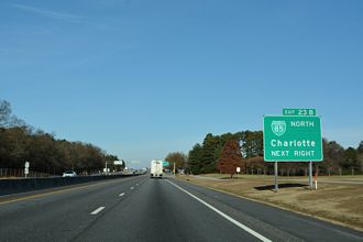 I-585/US 176 north at Business Loop I-85 - Lone Oak, SC