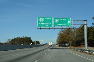 I-585/US 176 north at Business Loop I-85 - Lone Oak, SC