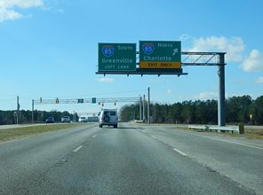 I-585/US 176 west at I-85 - Lone Oak, SC