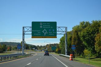 I-587/NY 28 west at I-87/NY Thrwy - Ulster