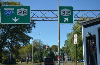 NY 32 north at I-587/NY 28 - 2014