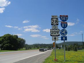 Washington Av north at I-587/NY 28 - Ulster