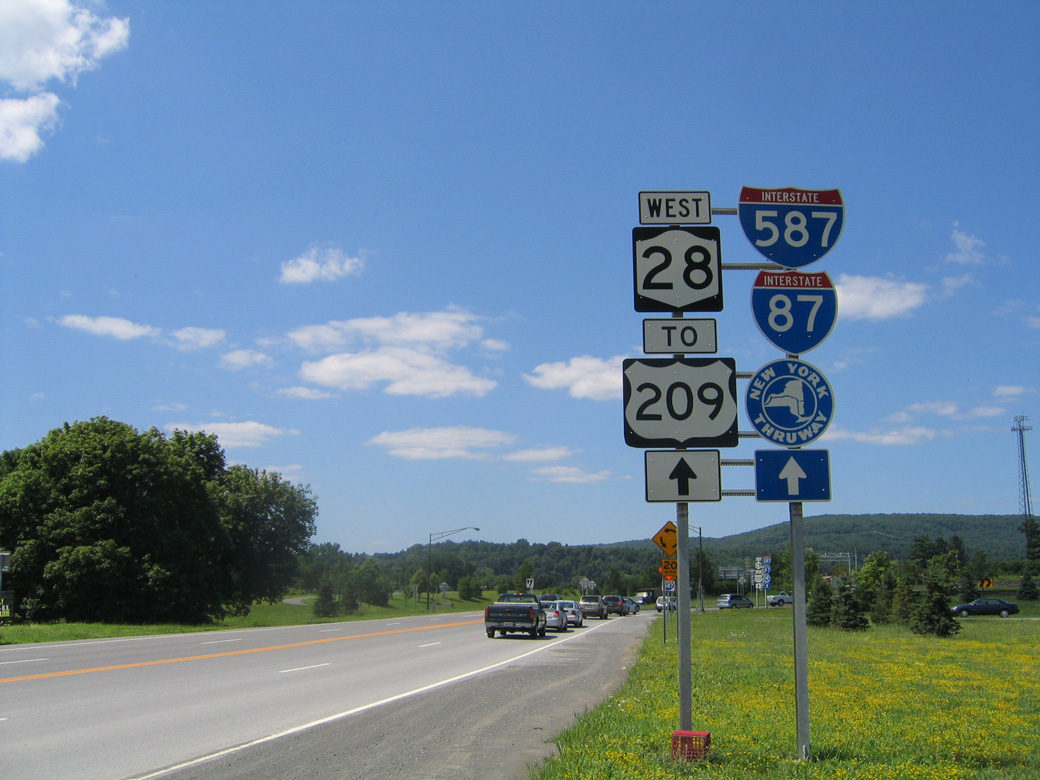 Washington Av north at I-587/NY 28 - Ulster