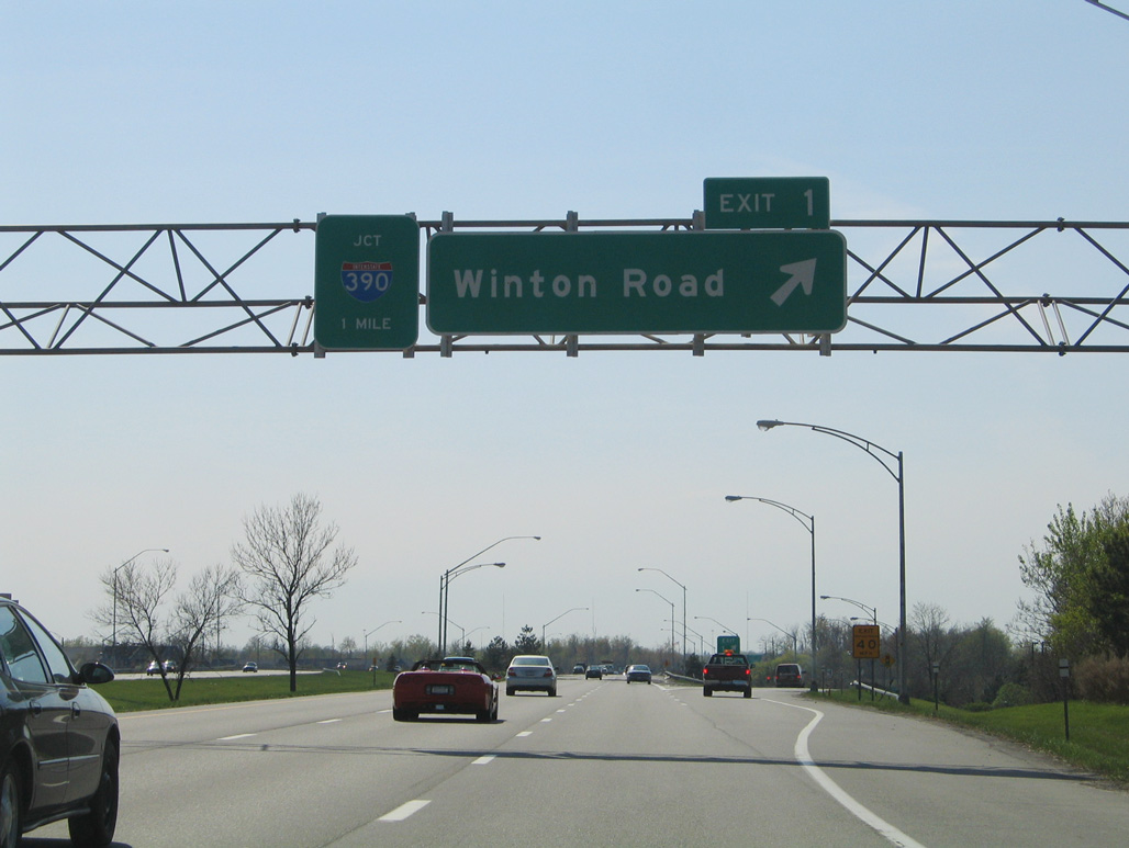 I-590 south at Winton Road in Brighton, NY.