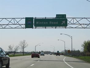 I-590 south at Winton Road in Brighton, NY.