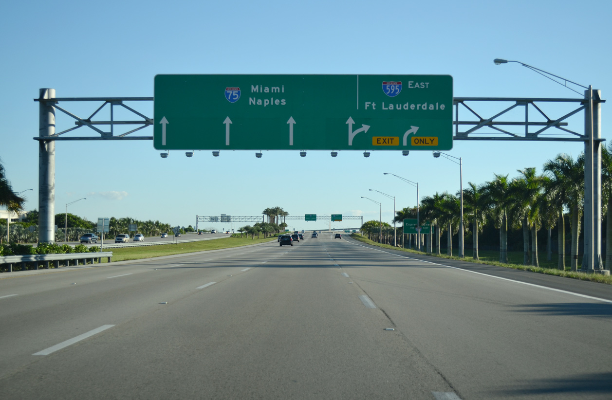 SR 869 south at I-75/595 - Sunrise, FL