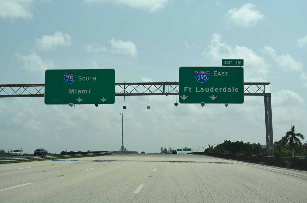 I-75 south at I-595 - Weston, FL