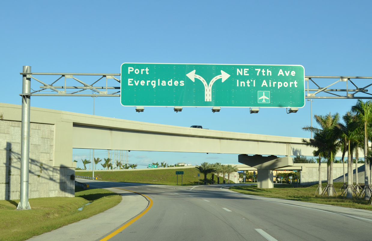 I-595 east at Port Everglades